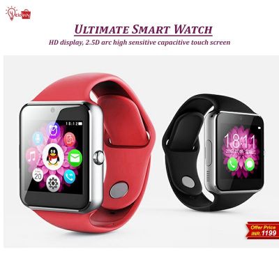 Ultimate Smart Watch
https://yelobuy.com/product/ultimate-smart-watch/
This watch actually same a sits name ULTIMATE. Smart, beautiful, elegant all in one quality makes it favourite of many. This watch monitors your heart rate and your foot step counts. You can enjoy the music with its Bluetooth functioning. Check your call logs and recording system feature. Its silicon strap gives no sense of wearing feel, no sweating issue. You get the single micro sim card slot with external memory supports TF card. It monitors your heart rate, blood pressure, step counts and many more.

More Details:
Anti Lost Feature – find your phone via watch
Built in Camera &amp; Remote control phone camera
Supports JPEG, PNG, BMP, GIF picture format
Supports Video Recording
Call/message reminder
Pedometer – Steps ,Calories, Distance
Sleep monitoring
Alarm clock, Calendar &amp; Calculator
Sedentary reminder
Message Reminder for (Facebook, WhatsApp, Instagram, Skype, Kakao Talk, Wechat, QQ etc.)
Stop watch for Training (walking, running, cycling, badminton, basketball, football etc.)