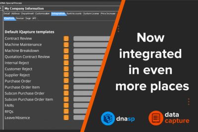 DNAsp Data Capture Integration fitfactory