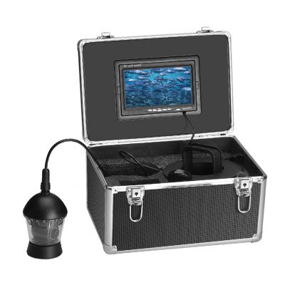 360 Degree View Underwater Fishing Camera Set - 7 Inch Display, 12 IR LEDs,  20M Cable, Sun Shade, Carry Case